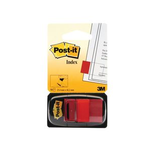 Post-it Index Tab 25mm Red With Dispenser 680-1