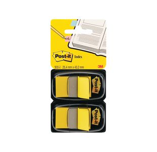 Post-it Index Tabs Dispenser with Yellow Tabs (2 Pack) 680-Y2EU