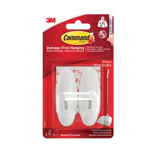 3M Command Medium Wire Hooks with Command Strips 17068