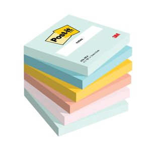 Post-it Notes Beachside Colour 76x76mm 100 Sht Pack of 6 654-6-BEA