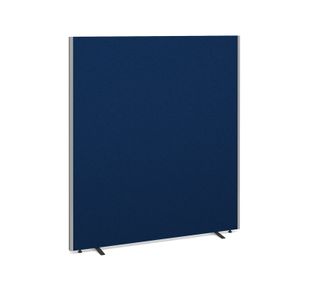 Floor standing fabric screen 1800mm high x 1600mm wide - blue