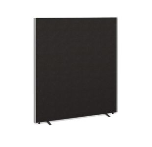 Floor standing fabric screen 1800mm high x 1600mm wide - black