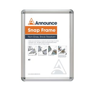 Announce by 5 Star A2 Snap Frame 25mm Chrome Effect Crnr AA10251