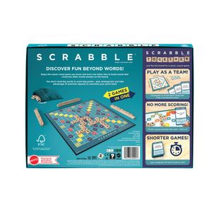 Mattel Scrabble Original Refresh 2 Games in 1 900 JGR61