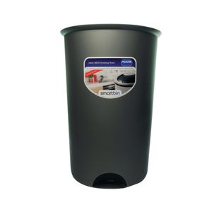 Addis Smart Round Bin Base 50 Litre Metallic Grey 503579