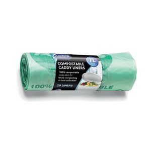 Addis Compostable Caddy Liners 7 Litre Green 517536