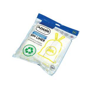 Addis Drawstring Bin Liner 30L 15 Liners Per Roll Pack of 3 520092