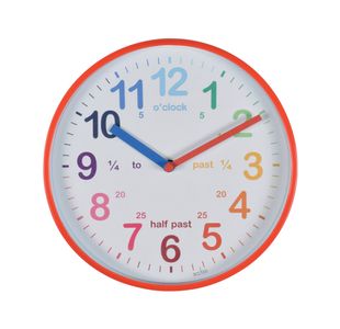 Acctim Wickford Time Teaching Clock Red Edging 22524