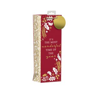 Giftmaker Wonderful Time Christmas Bottle Bag XGIMBAC5A525