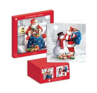 Giftmaker Square Outdoor Santa Cards x10 Pack of 24 XGIMBCC4A803