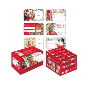 Giftmaker Christmas Sticky Tags x150 Pack of 24 XGIMTAC4A214