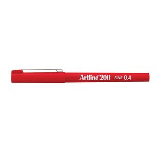 Artline 200 Fineliner Pen Fine Red (Pack of 12) A2002