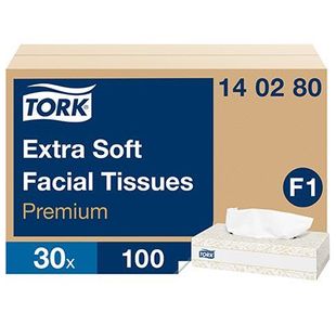 Tork Premium F1 White Extra-Soft Facial Tissues (Pack of 30)