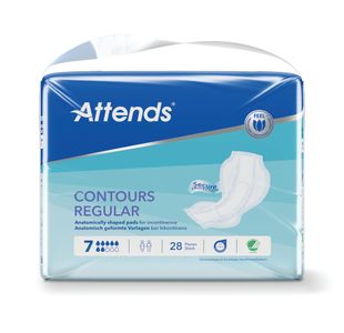 Attends Contours Incontinence Pads Size 7 Regular Pack of 28 201275