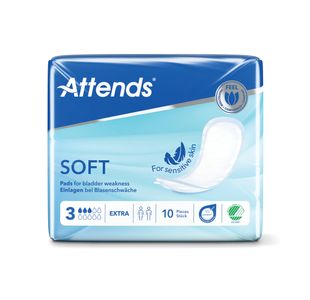 Attends Soft Incontinence Pads Size 3 Extra Pack of 10 207260