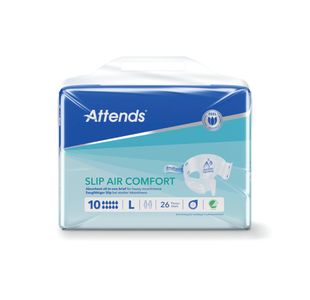 Attends Slip Air Comfort Nappies Size 10L x3 Pack of 26 37790