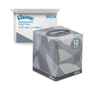 Kleenex Facial Tissues 2-Ply x88 Sheets White Pack of 12 8834