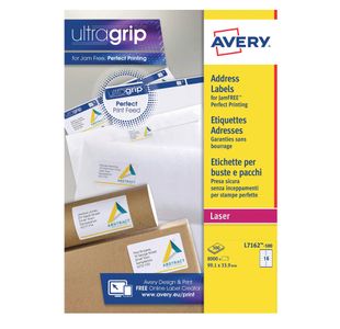 Avery Ultragrip Laser Labels 99.1x33.9mm White (Pack of 8000) L7162-500