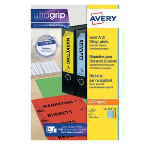 Avery Lever Arch Spine Label 200x60mm (Pack of 80) L7171A-20
