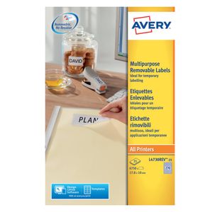 Avery Laser Mini Labels 17.8x10mm 270 per sheet White (Pack of 6750) L4730REV-25