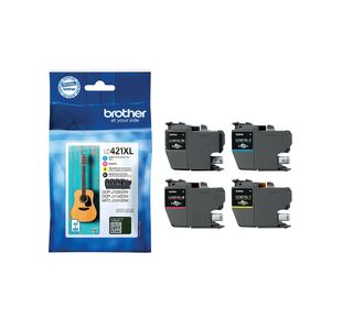Brother LC421XL Inkjet Cartridge High Yield CMYK Multipack LC421XLVAL