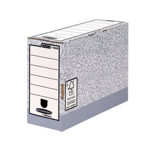 Bankers Box Transfer File 120mm Foolscap Grey (Pack of 10) 01805
