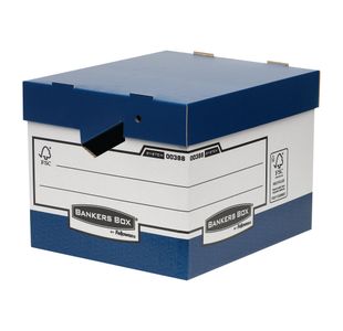 Bankers Box Heavy Duty Ergo Box Blue/White (Pack of 10) 0038801
