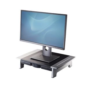 Fellowes Office Suites Standard Height Adjustable Monitor Stand Black/Silver 8031101
