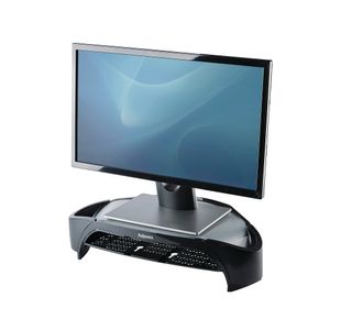 Fellowes Smart Suites Height Adjustable Monitor Riser Black/Silver 8020801