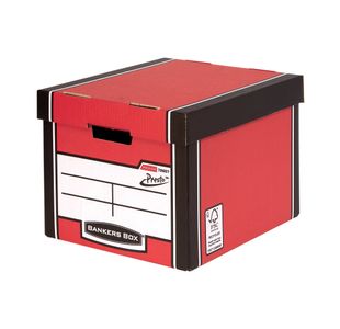 Bankers Box Premium Tall Storage Box Red (Pack of 5) 7260706