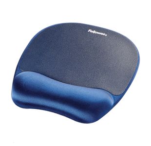 Fellowes Memory Foam Mouse Pad Wrist Support Sapphire Blue 9172801