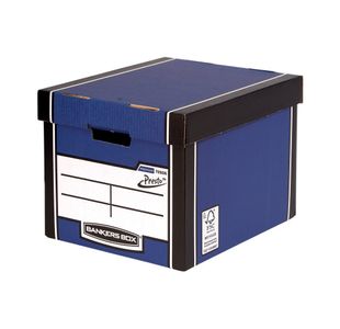 Bankers Box Premium Presto Storage Box Blue/White (Pack of 10) 7260603