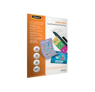 Fellowes Admire Laminating Pouch A4 160 Micron Total Thickness Matte (Pack of 25) 5602101