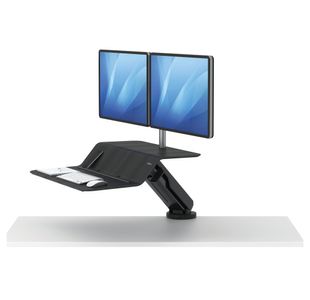 Fellowes Lotus RT Sit/Stand Workstation Dual Screen Blk 8081601