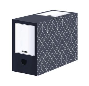 Bankers Box Decor Transfer File 150mm Midnight Blue/Grey (Pack of 5) 4483001
