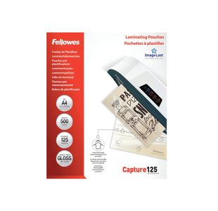 Fellowes Laminating Pouches 250 Micron Total Thickness Gloss A4 (Pack of 500) 1100144249