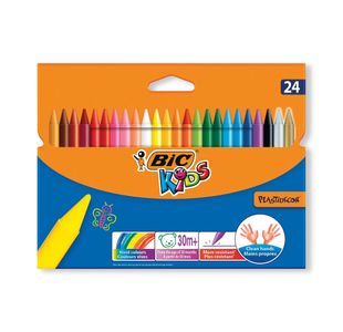 Bic Plastidecor Crayons Assorted Pack of 24 8297721
