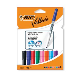 Bic Velleda 1741 Drywipe Marker Assorted (Pack of 8) 1199001748