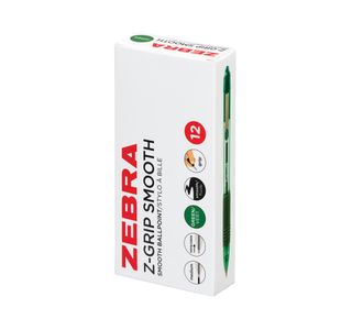 Zebra Z-Grip Retractable Ballpoint Green Pack of of 12 4901681030521