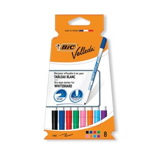 Bic Velleda 1721 Drywipe Marker Fine Assorted (Pack of 8) 1199005728