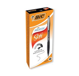 Bic Atlantis Premium Ballpoint Pen Medium Black (Pack of 12) 902133