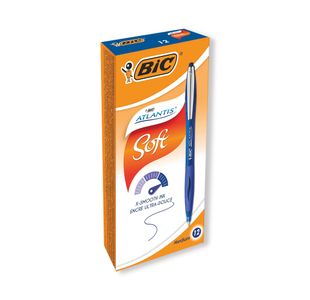 Bic Atlantis Premium Ballpoint Pen Medium Blue (Pack of 12) 902132