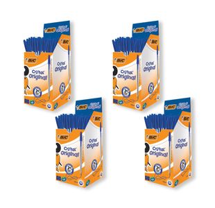 Bic Cristal Ballpoint Pen Medium Blue (Pack of 50) 4 For 3