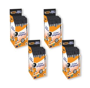 Bic Cristal Ballpoint Pen Medium Black (Pack of 50) 4 For 3