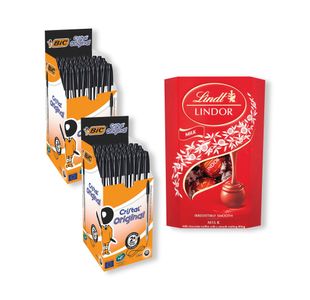 Bic Cristal Ballpoint Pen Medium Black Pack 50 Buy 2 Get FOC Lindor
