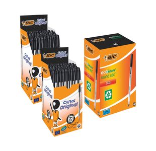Bic Cristal Ballpoint Black Buy 2 Packs Get Bic ECOlutions Black Free