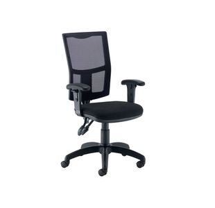 5 Star Lumo Mesh Chair with Height Adjustable Arms Black SF2695694