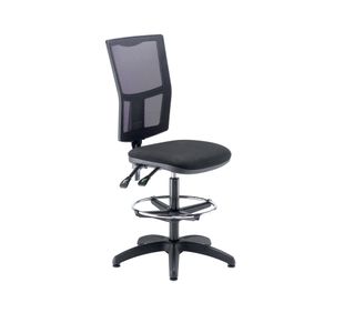 5 Star Lumo Mesh Chair No Arms Draughtsman Kit Black SF4279942