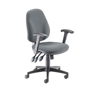 5 Star Teso High Back Task Chair with Folding Arms Charcoal SF6276007
