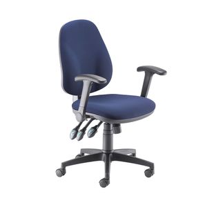 5 Star Teso High Back Task Chair with Folding Arms Blue SF9086329